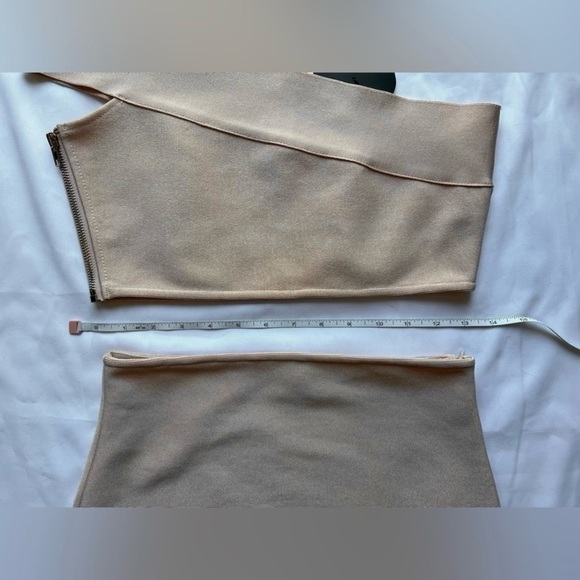 Boutique Blush Pink Ribbed Pearl Co Ord Set Large - Picture 11 of 15